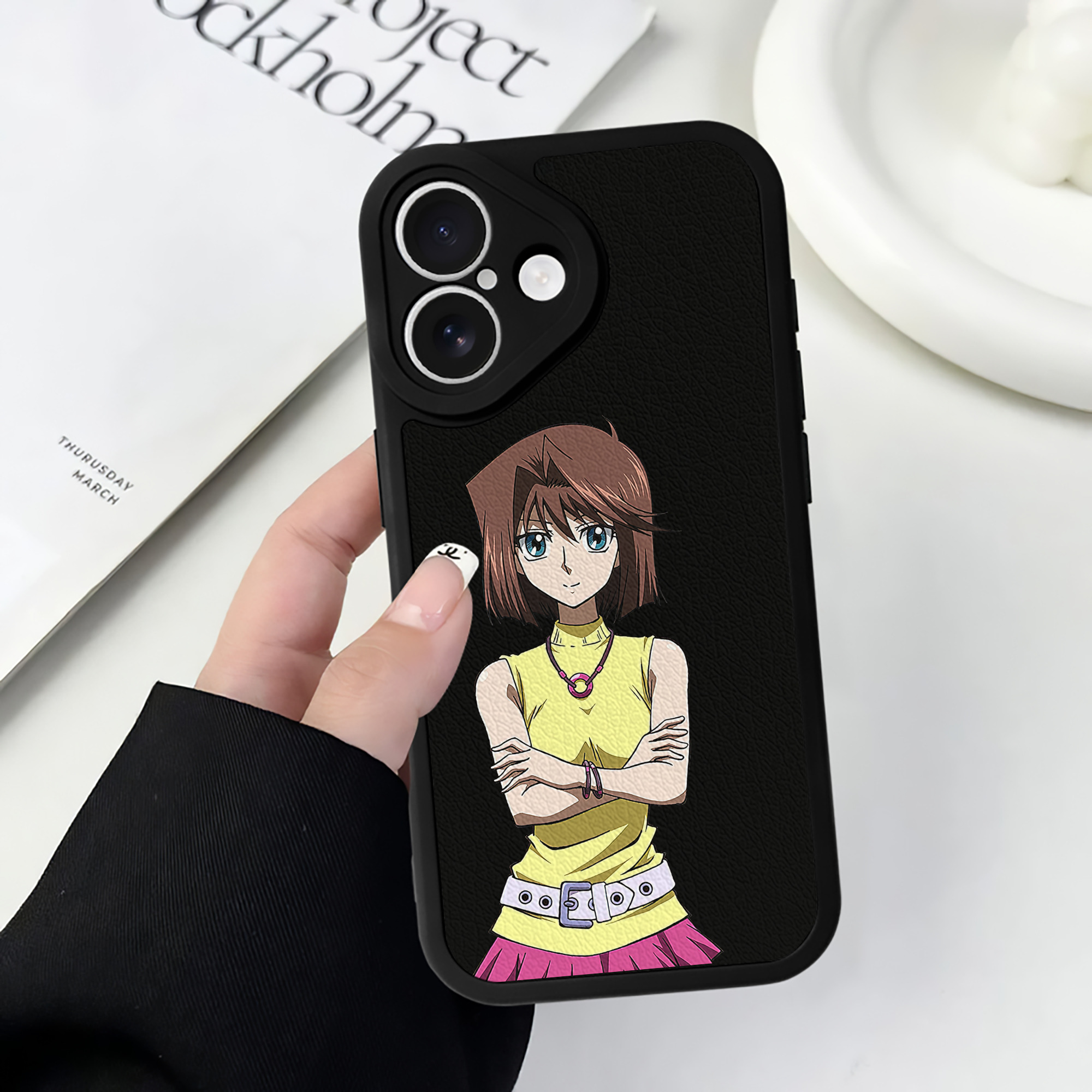 遊☆戯☆王 Yu-Gi-Oh! 【iPhone 16シリーズ対応】シリコンスマホケース（レザー調） 材質：シリコン